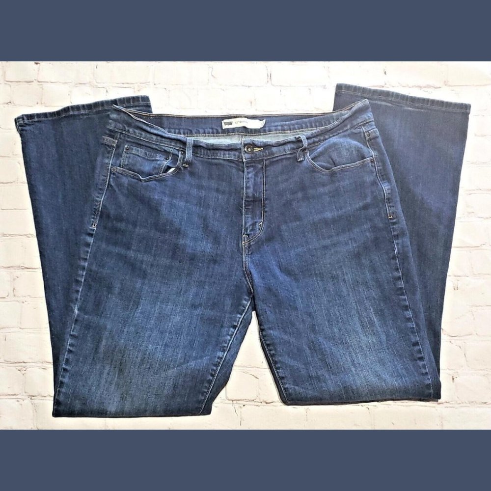 Levi's Womens 515 Bootcut Stretch Jeans Blue Medium/Dark Denim 16M 33/32